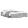 vidaXL Bed Frame with Drawers without Mattress Concrete Grey 140x200cm