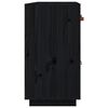 vidaXL Sideboard Black 98.5x40x75 cm Solid Wood Pine