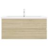 vidaXL Sink Cabinet with Built-in Basin Sonoma Oak Engineered Wood