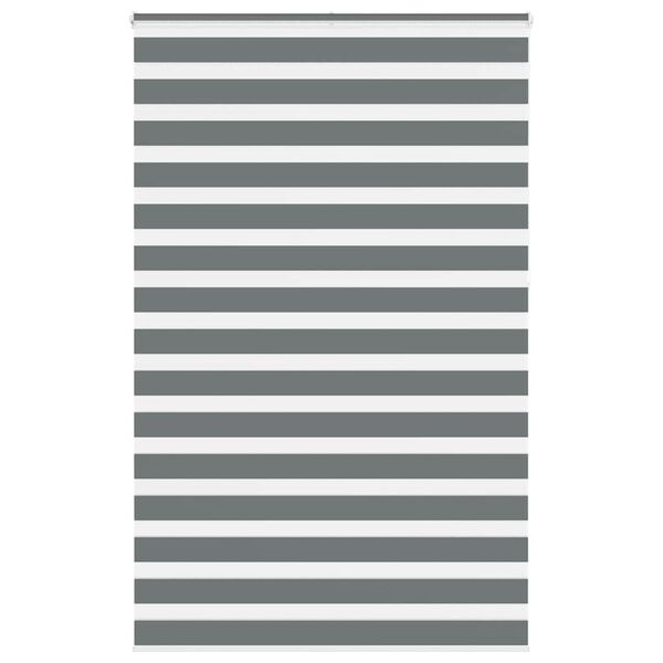 vidaXL Zebra Blind Dark Grey 150x230 cm Fabric Width 145.9 cm Polyester