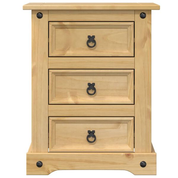 vidaXL Bedside Cabinet Corona 53x39x66 cm Solid Wood Pine