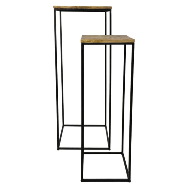 HSM Collection 2 Piece Plant Stand Set 40x40x110 cm