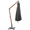vidaXL Hanging Garden Parasol with Pole Anthracite 3.5x2.9 m Solid Fir Wood