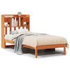 vidaXL Bookcase Bed without Mattress Wax Brown 75x190 cm Small Single Solid Wood Pine