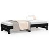 vidaXL Pull-out Day Bed without Mattress Black 2x(90x200) cm