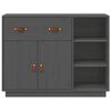 vidaXL Sideboard Grey 98.5x40x75 cm Solid Wood Pine