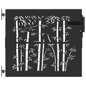 vidaXL Garden Gate 85 x 100 cm Powder-coated steel Black Lockable