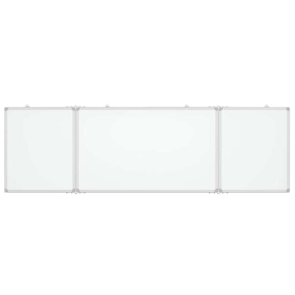 vidaXL Magnetic Whiteboard Foldable 160x60x1.7 cm Aluminium