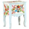vidaXL Hand Painted Bedside Cabinet 40x30x50 cm Solid Mango Wood