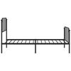 vidaXL Metal Bed Frame without Mattress with Footboard&nbsp;Black 107x203cm