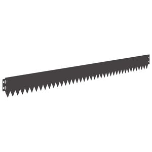 vidaXL Lawn Edging 50 pcs 103 x 10 cm Steel Black