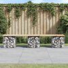 vidaXL Garden Bench Gabion Design 203x44x42 cm Solid Wood Pine