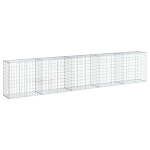 vidaXL Gabion Basket with Cover 500x50x100 cm Galvanised Iron