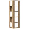 vidaXL Corner Bookcase 5-Tier Artisian Oak 50x50x179 cm Engineered Wood