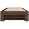 vidaXL Bed Frame without Mattress Brown Oak 100x200 cm Engineered Wood
