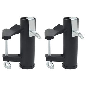 vidaXL Umbrella Clamps for Balcony 2 pcs 25-38 mm Steel