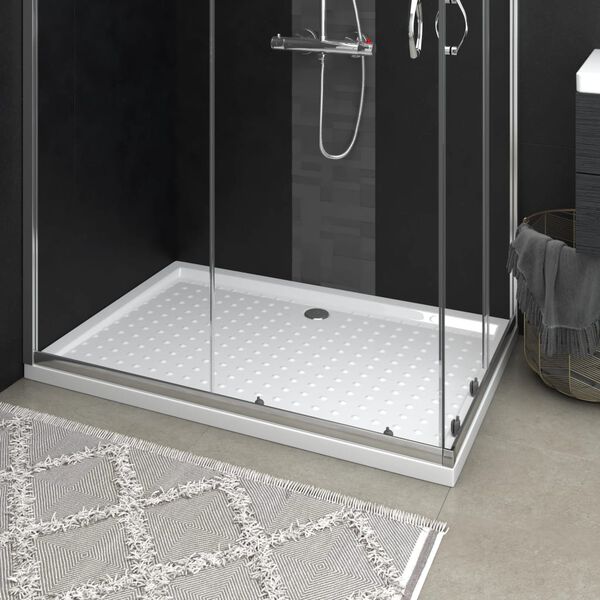 vidaXL Shower Base Tray with Dots White 80x120x4 cm ABS