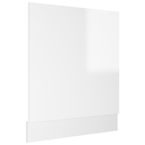 vidaXL Dishwasher Panel Lyon High Gloss White 59.5x3x67 cm Engineered Wood