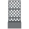 vidaXL Trellis Planter Grey 65x33x135 cm WPC