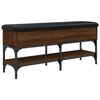 vidaXL Shoe Bench Brown Oak 102x32x45 cm Engineered Wood