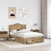 vidaXL Bed Frame with Drawer Artisan Oak 120 x 200 cm Engineered Wood