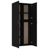 vidaXL Storage Cabinet Black 80x35.5x180 cm Engineered Wood