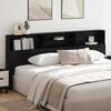 vidaXL Headboard Cabinet Black Oak 220 x 19 x 101.5 cm Engineered Wood