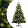 vidaXL Artificial Hinged Christmas Tree 300 LEDs Green 240 cm