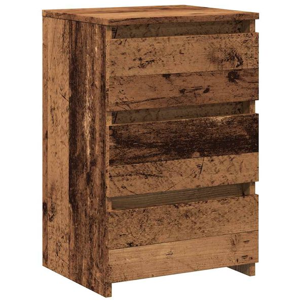 vidaXL Bedside Cabinet Old Wood 40x35x62.5 cm Engineered Wood