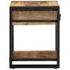 vidaXL Side Table 40x40x50 cm Solid Rough Wood Mango