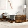 vidaXL Bed Frame without Mattress Smoked Oak 90x190 cm Single