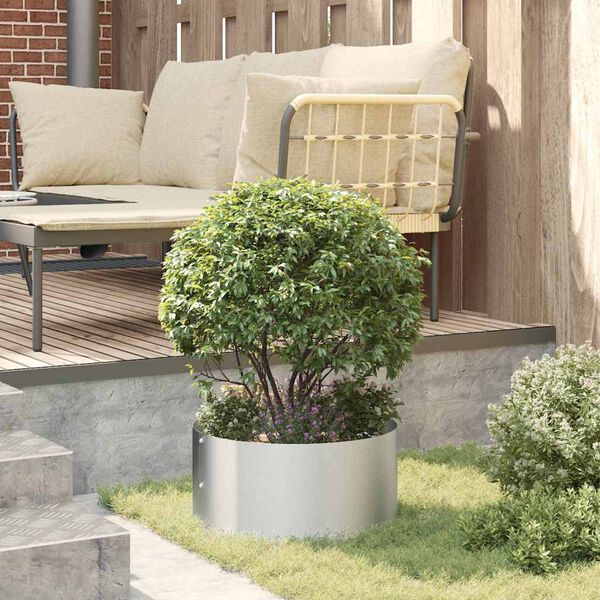 vidaXL Planter Ring 5 pcs Silver 40 x 40 x 20 cm Galvanised Steel