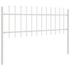 vidaXL Garden Fence 4 pcs White 6.8 x 0.6 m Powder-coated Steel