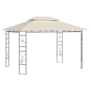 vidaXL Gazebo 4x3x2.7 m Cream 160 g/m&sup2;