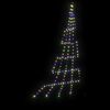 vidaXL LED Christmas Tree with Ground Spikes Multicolour 300 cm Metal