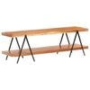 vidaXL TV Cabinet | Natural wood | Solid Acacia wood with powder-coated iron