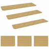 vidaXL Stair Mats 15 pcs 76 x 20 cm Beige Polyester Rectangular