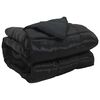 vidaXL Full Year Duvet Black 240 x 260 cm Satin and Microfiber