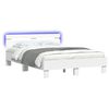 vidaXL Bed Frame with Headboard White 137 x 190 cm Engineered Wood