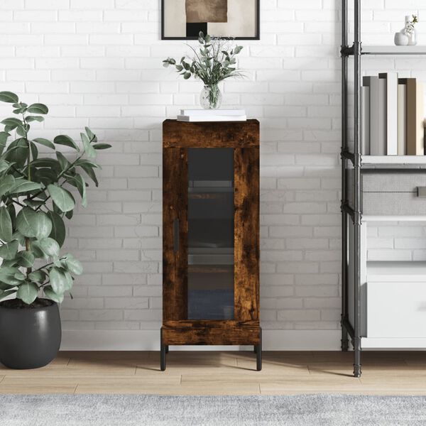 vidaXL Sideboard Smoked Oak 34.5x34x90 cm Engineered Wood