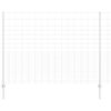 vidaXL Outdoor Wild Fence with Posts 25 x 1.6 m Galvanised Steel Mesh