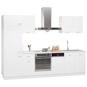 vidaXL 7 Piece Kitchen Cabinet Set Lyon White Engineered Wood