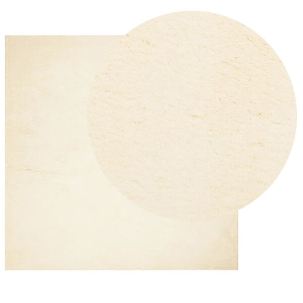 vidaXL Rug HUARTE Short Pile Soft and Washable Cream 240x240 cm
