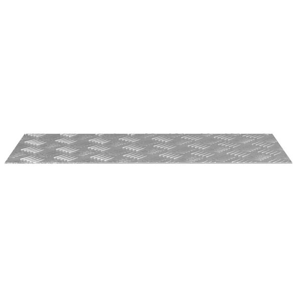 vidaXL Stair Tread Rectangular 2 pcs Silver 70 x 30 cm Aluminium