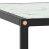 vidaXL Coffee Table Black with White Marble Glass 60x60x35 cm