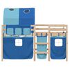 vidaXL Kids' Loft Bed with Tunnel without Mattress Blue 80x200 cm