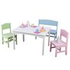 KidKraft Children&rsquo;s Table and Chair Set with Bench Nantucket Pastel