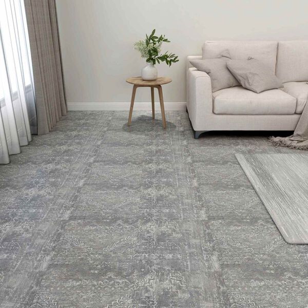 vidaXL Flooring Planks 55 pcs Concrete Grey 5.11 m&sup2; PVC