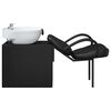 vidaXL Shampoo Chair Manual Black and White 63 x 141 x 92 cm PVC