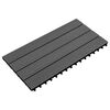 vidaXL Decking Tile 6 pcs Black 60 x 30 cm WPC